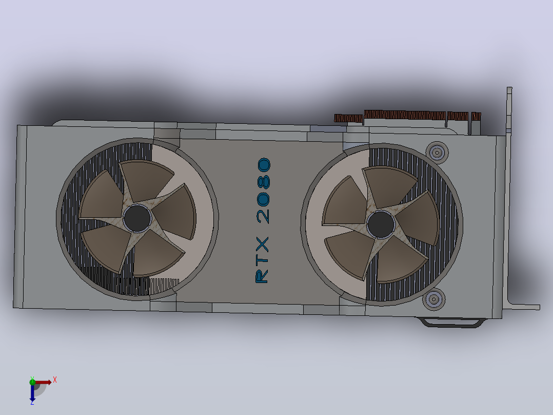 RTX 2080CPU  模块俯视图