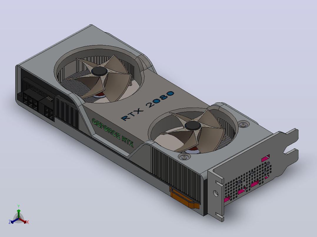 RTX 2080CPU  模块正等轴测图