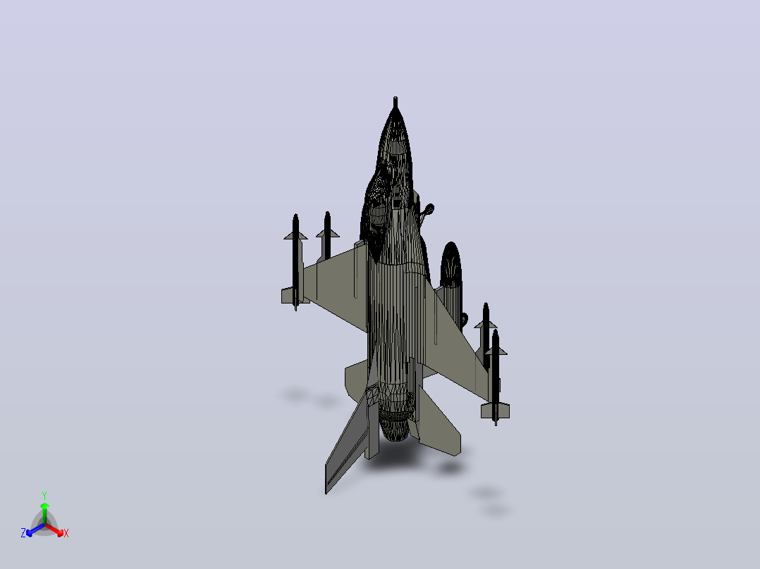 F16战机正等轴测图