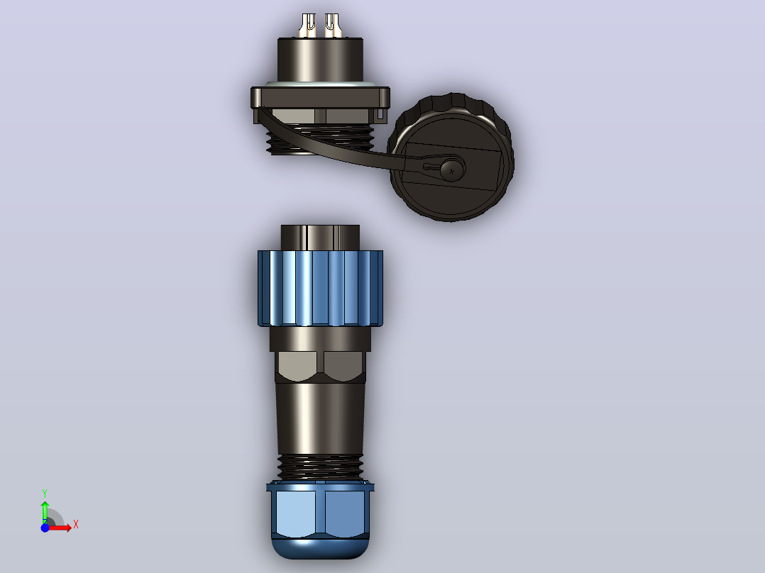 sp16 6 6 b面板安装防水连接器11前视图