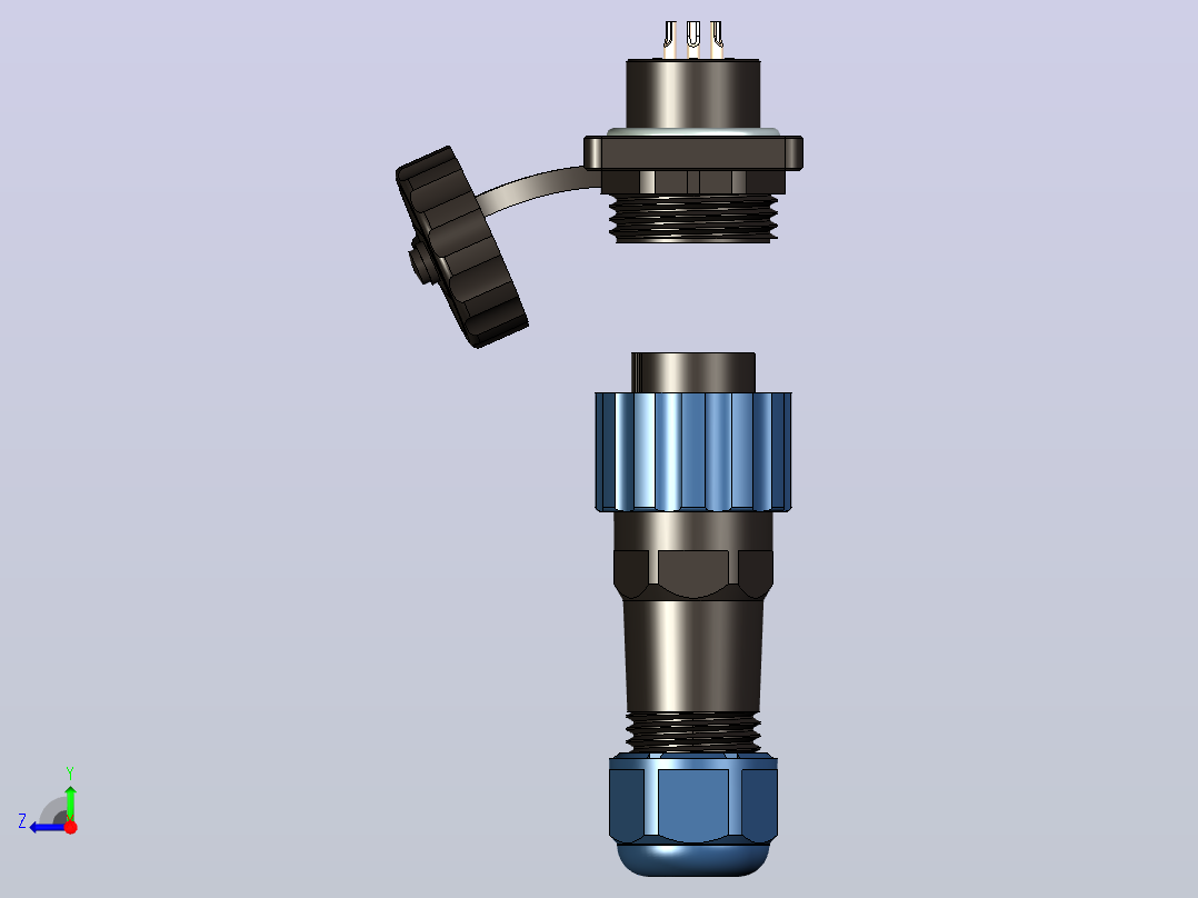sp16 6 6 b面板安装防水连接器11右视图
