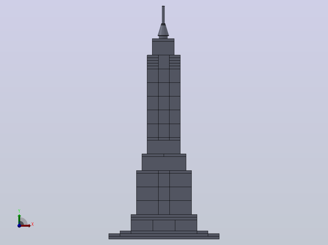 乐高建筑集帝国大厦前视图