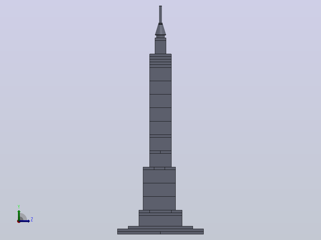 乐高建筑集帝国大厦左视图