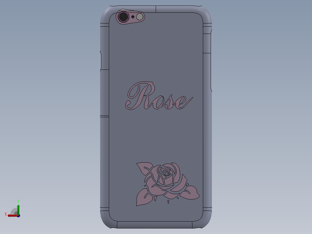 IPhone6玫瑰保护套后视图