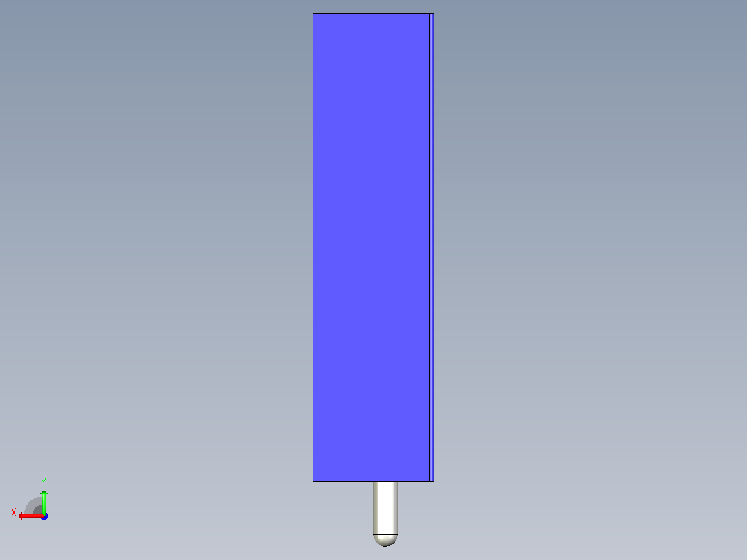蓝色散热器尺寸25 x 12 6 x 6 5 mm孔18 3mm销固定后视图