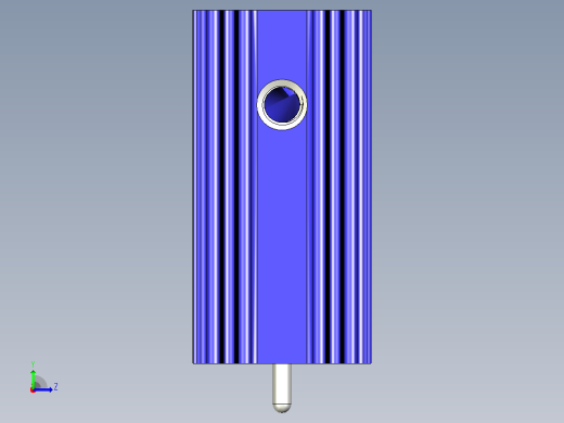 蓝色散热器尺寸25 x 12 6 x 6 5 mm孔18 3mm销固定左视缩略图