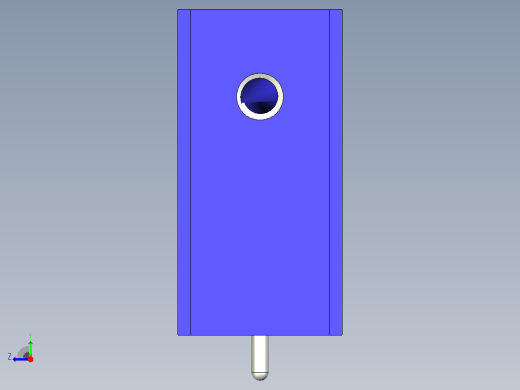 蓝色散热器尺寸25 x 12 6 x 6 5 mm孔18 3mm销固定右视缩略图