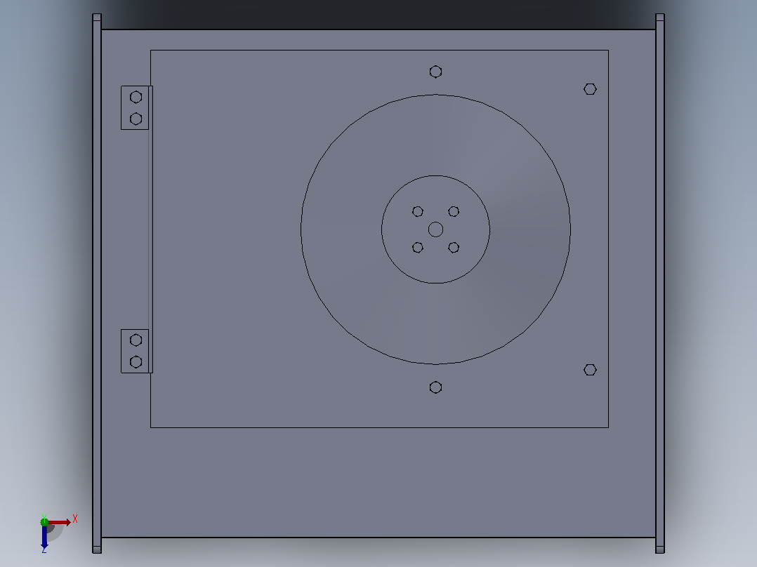 EKRB700×400C1方形管道风机[EKRB700×400C1]俯视图