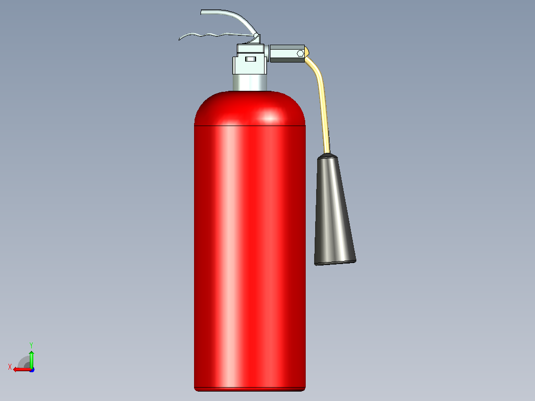 灭火器SW模型后视图