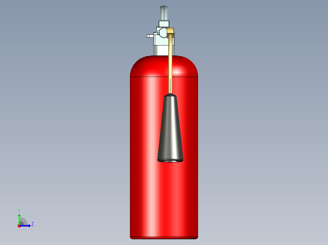 灭火器SW模型左视图