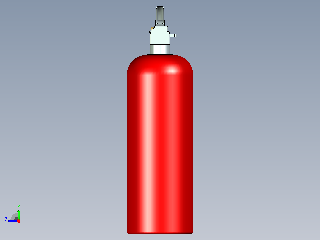 灭火器SW模型右视图