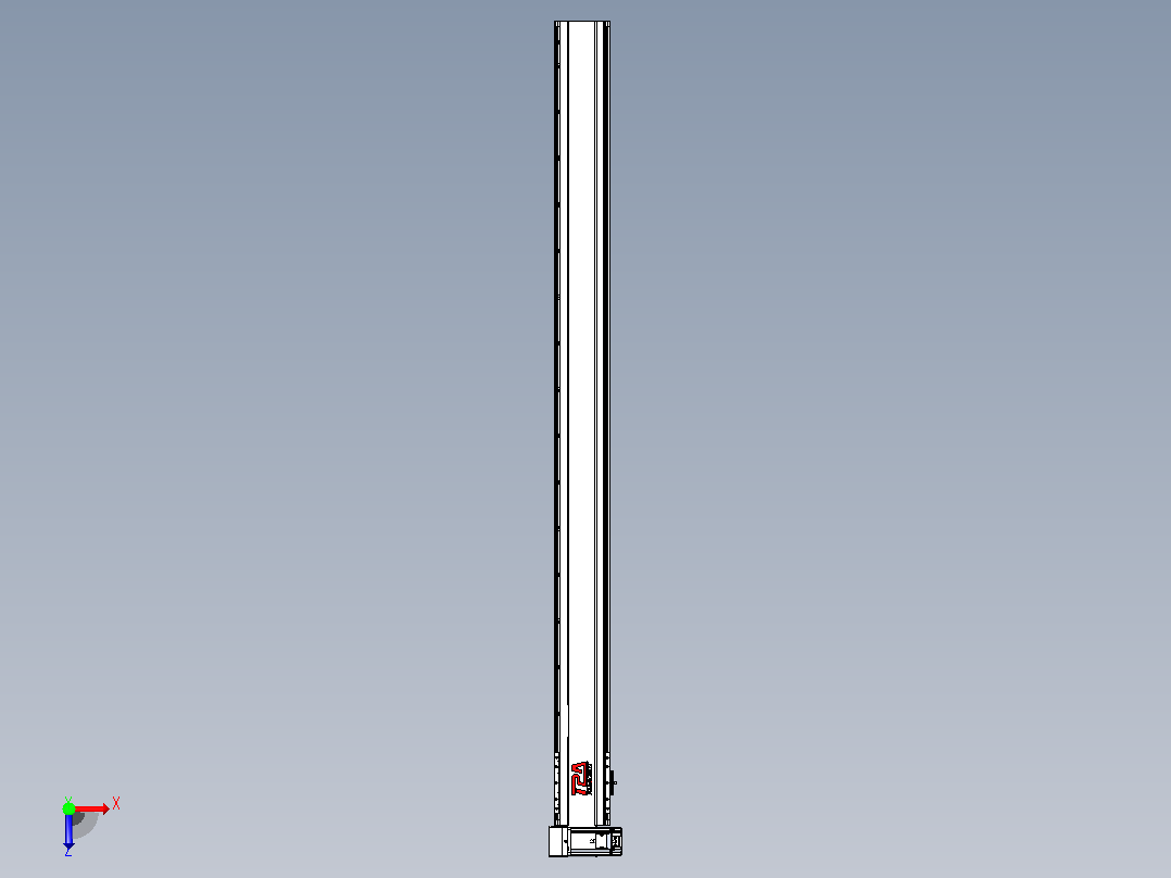 皮带直线轴半封闭可选导轨TPA-HNB-120D-110-L1500-LU-C-P40-N3俯视图