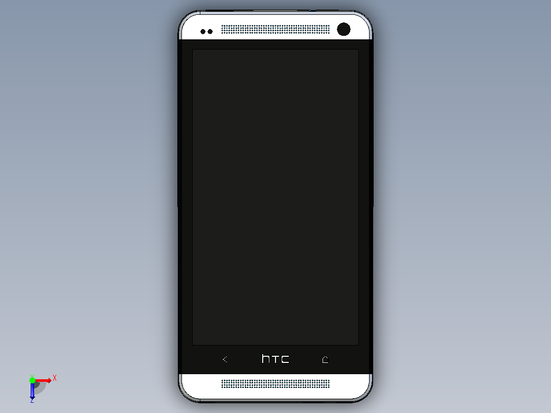 HTC One手机俯视图
