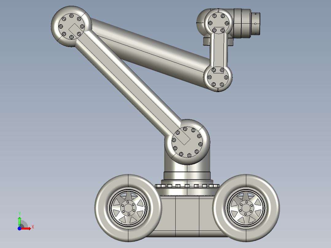 移动机器人3D模型（3前视图