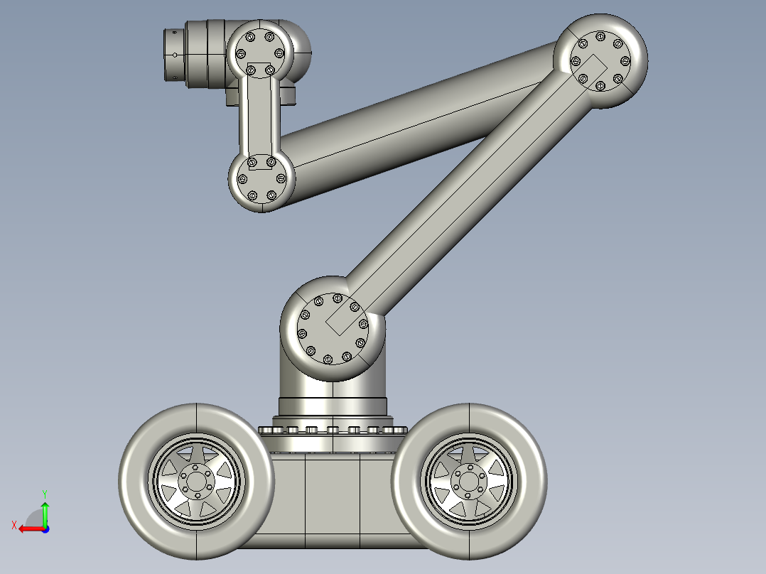 移动机器人3D模型（3后视图