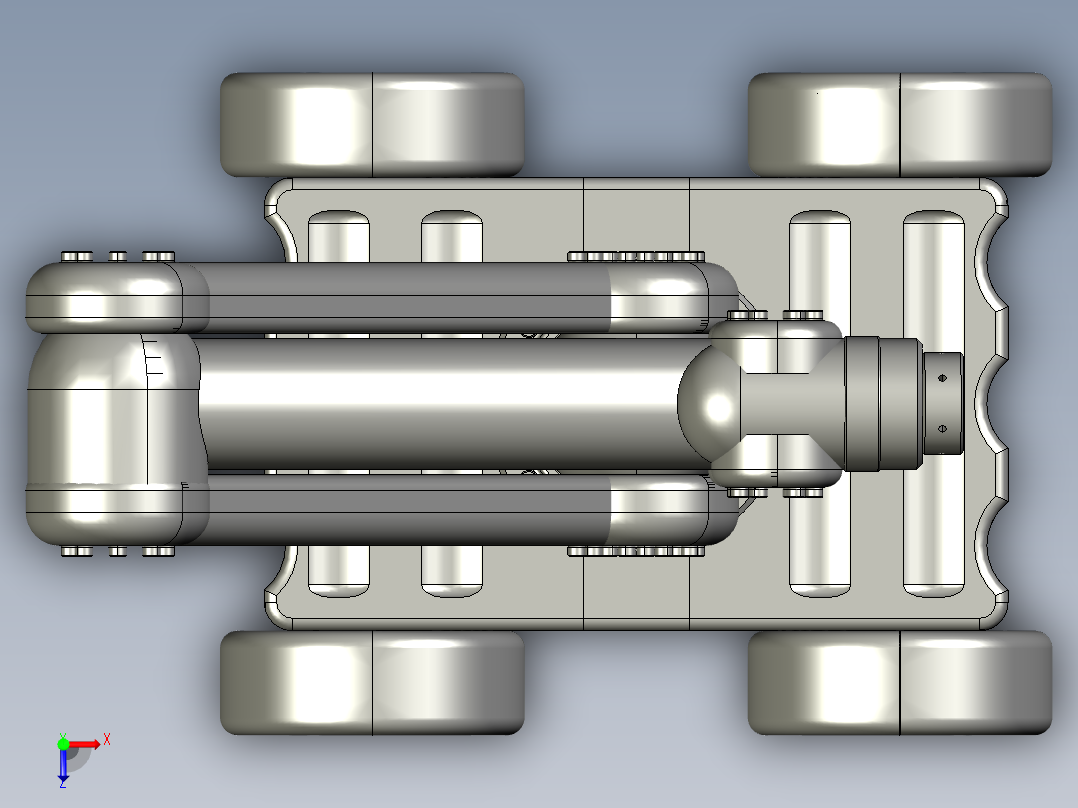 移动机器人3D模型（3俯视图