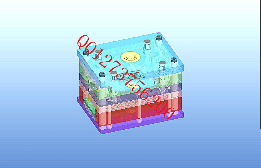 手机壳的注塑模具3D模型