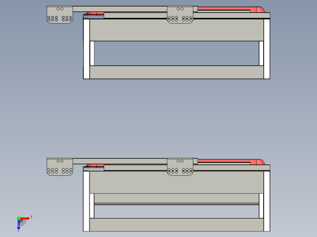 不锈钢拉篮、橱柜抽屉、沥水架、碗碟架俯视图