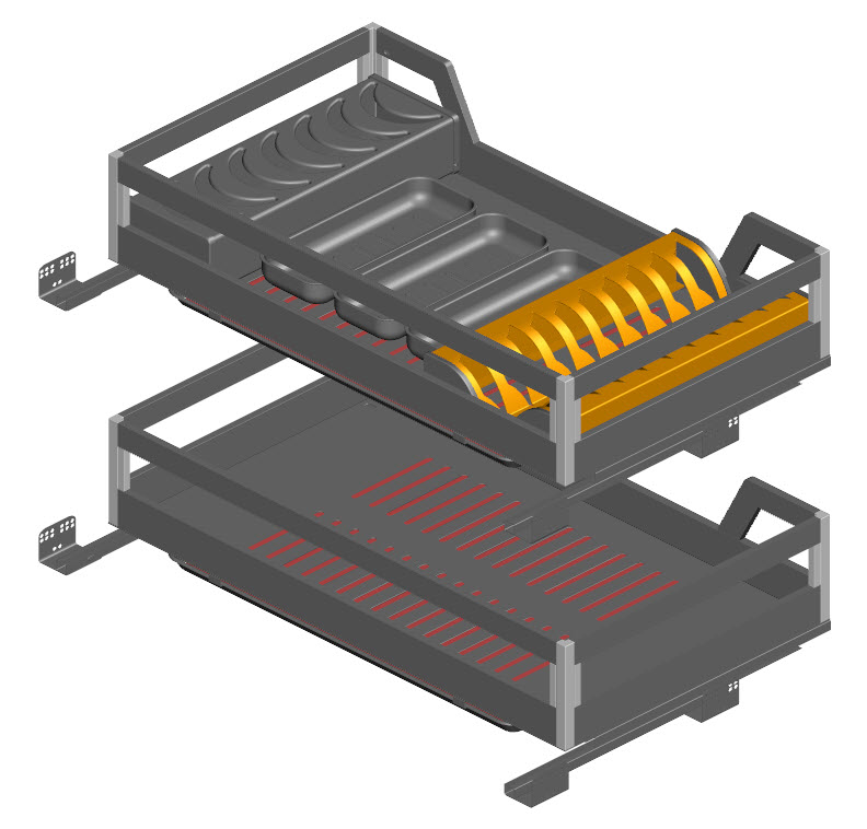 不锈钢拉篮、橱柜抽屉、沥水架、碗碟架