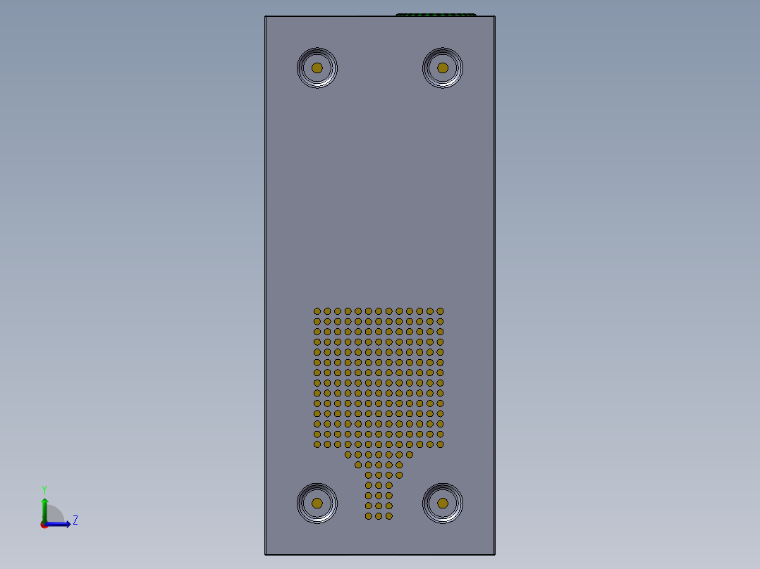 电脑机箱左视图