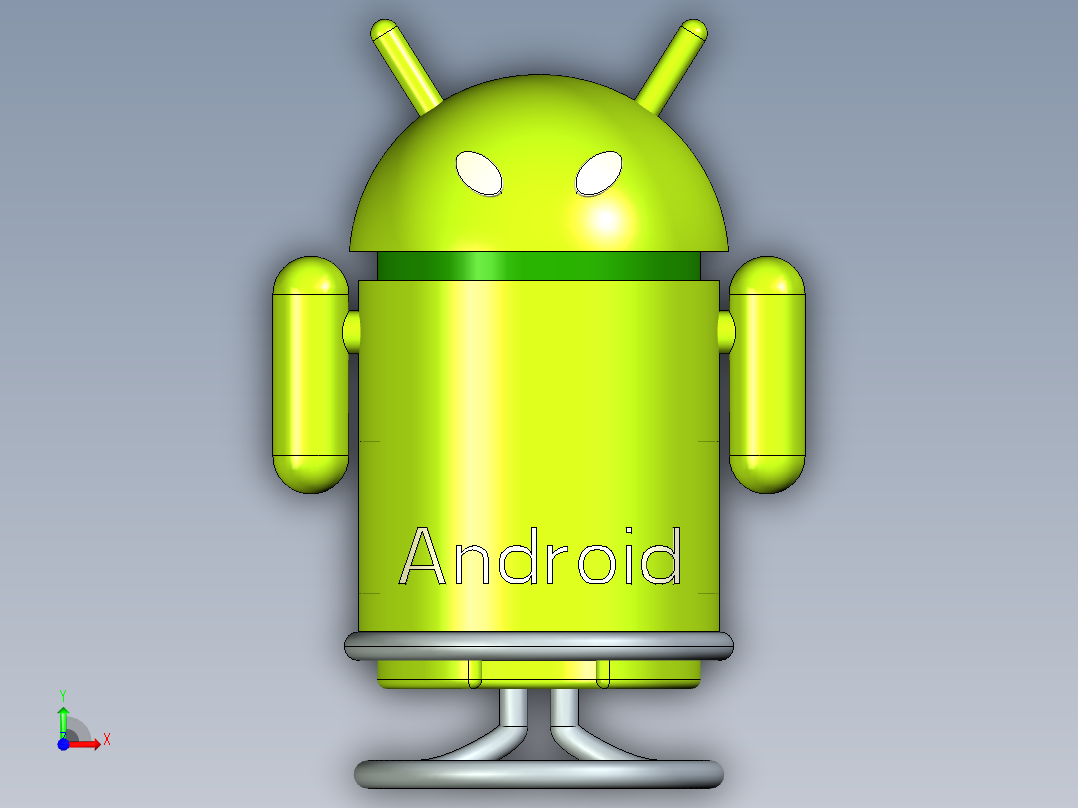 安卓公仔前视图