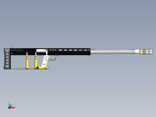 SOLIDWORKS 巴雷特狙击枪前视缩略图
