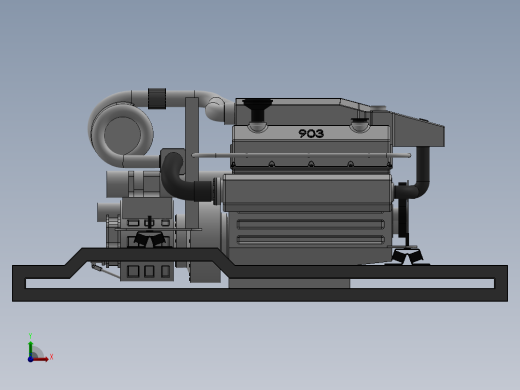 solidworks VTA-903T柴油机前视缩略图