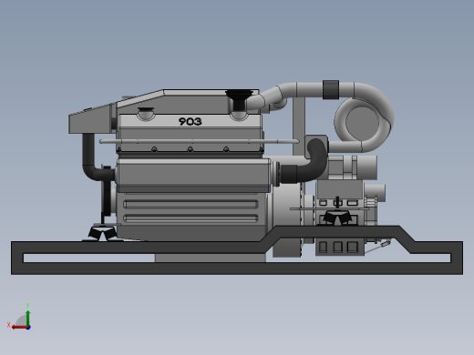 solidworks VTA-903T柴油机后视缩略图