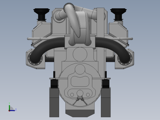 solidworks VTA-903T柴油机左视缩略图