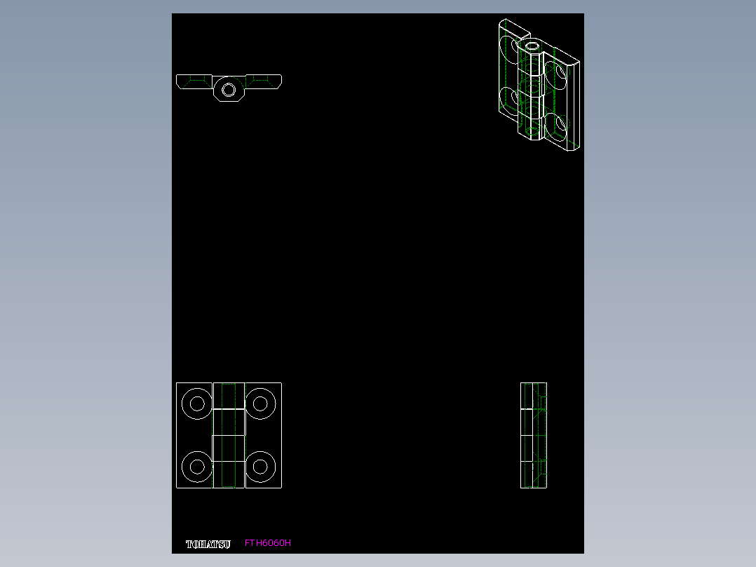 鋅合金鉸鏈.不銹鋼鉸鏈FTH-2D多系列多零件图纸模型