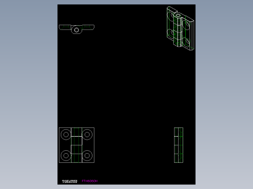 鋅合金鉸鏈.不銹鋼鉸鏈FTH-2D多系列多零件图纸模型