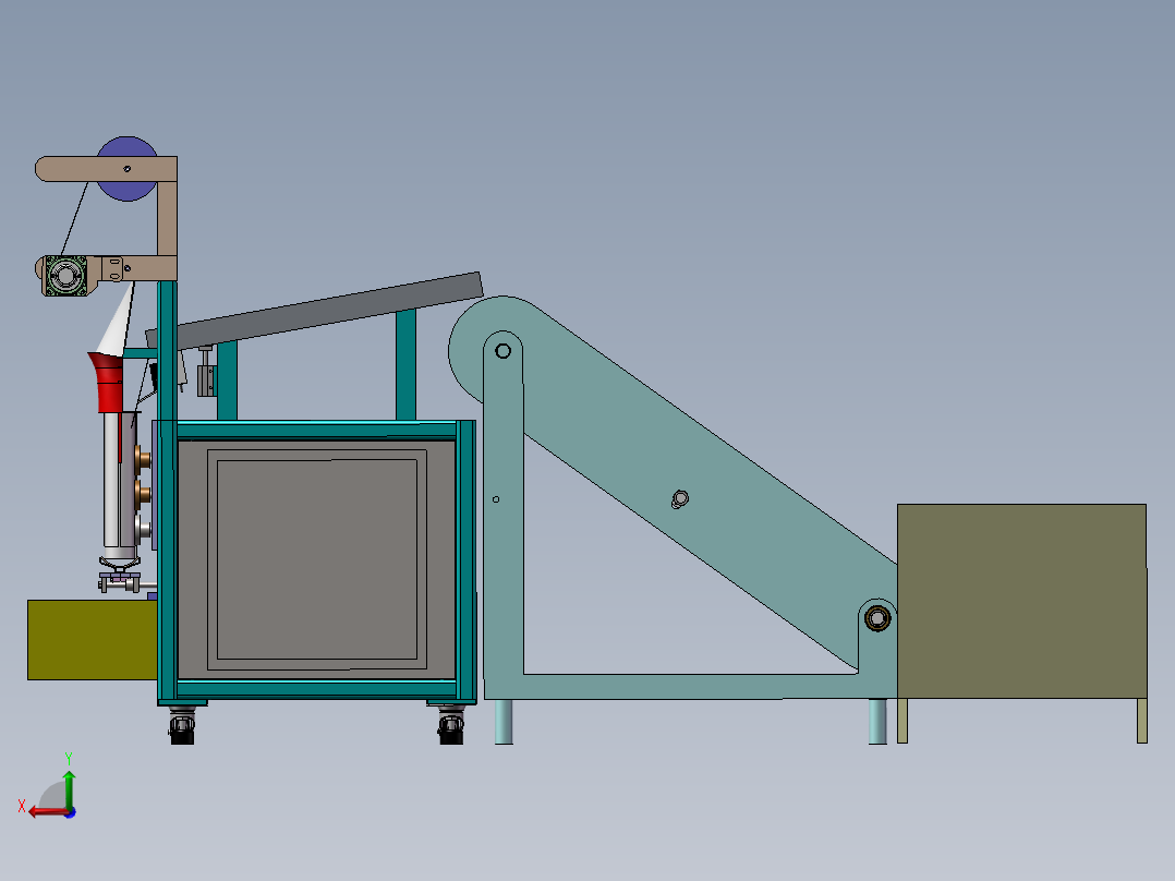 水果自动套袋包装机含三维＋CAD图纸+说明书后视图