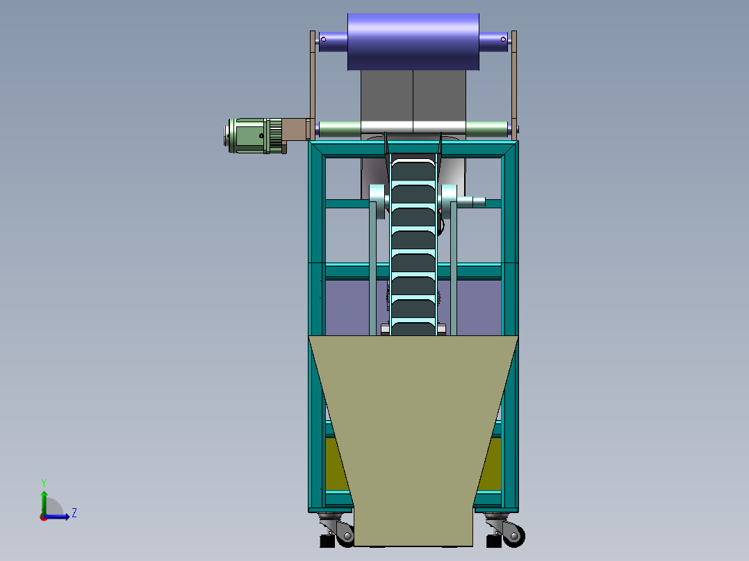 水果自动套袋包装机含三维＋CAD图纸+说明书左视图