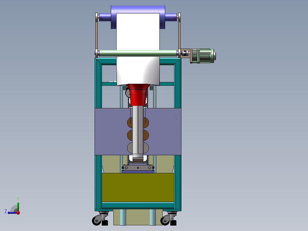 水果自动套袋包装机含三维＋CAD图纸+说明书右视图