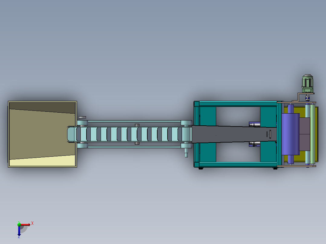 水果自动套袋包装机含三维＋CAD图纸+说明书俯视图