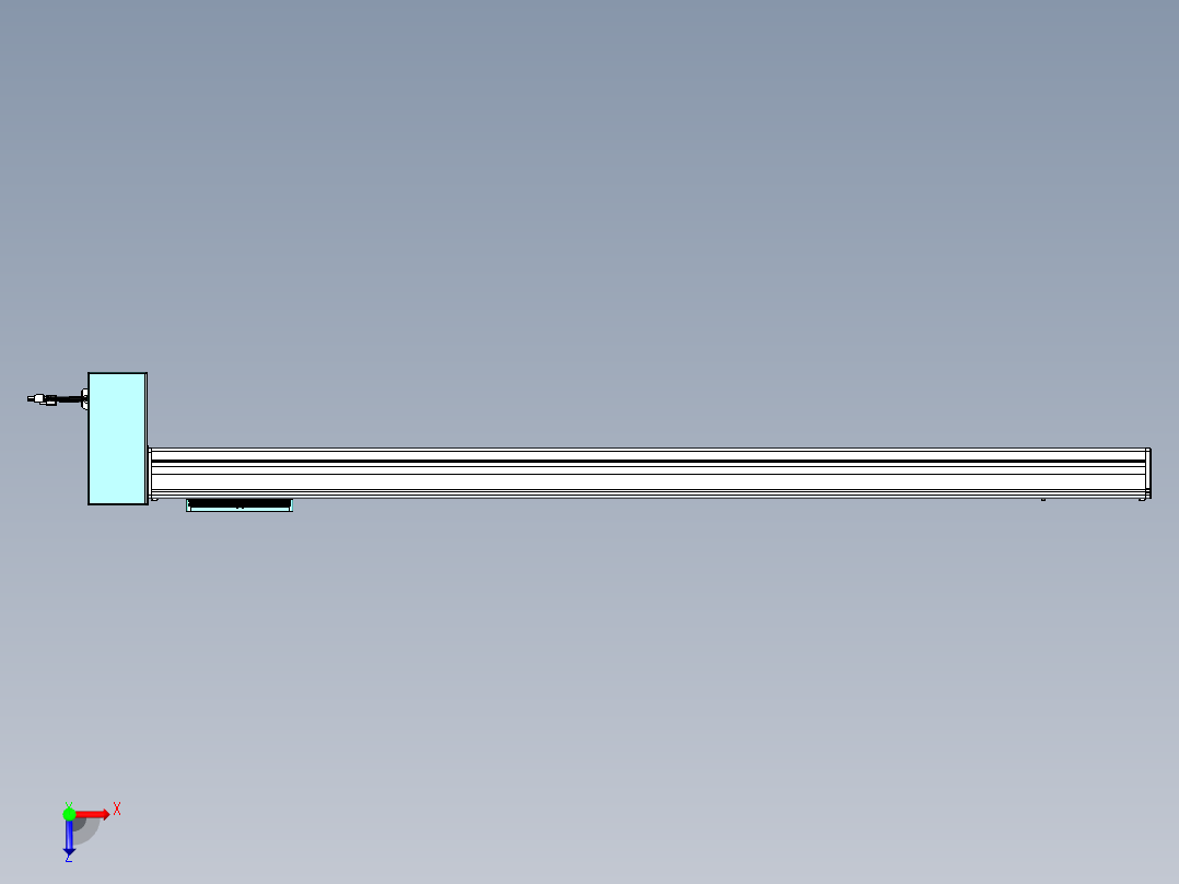 威洛博VBC同步带传动一无尘环境VBC14-L45-S1200-BRD-ZP75-C3俯视图