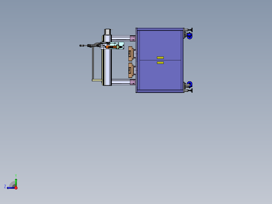 吹气式三轴螺丝机右视图