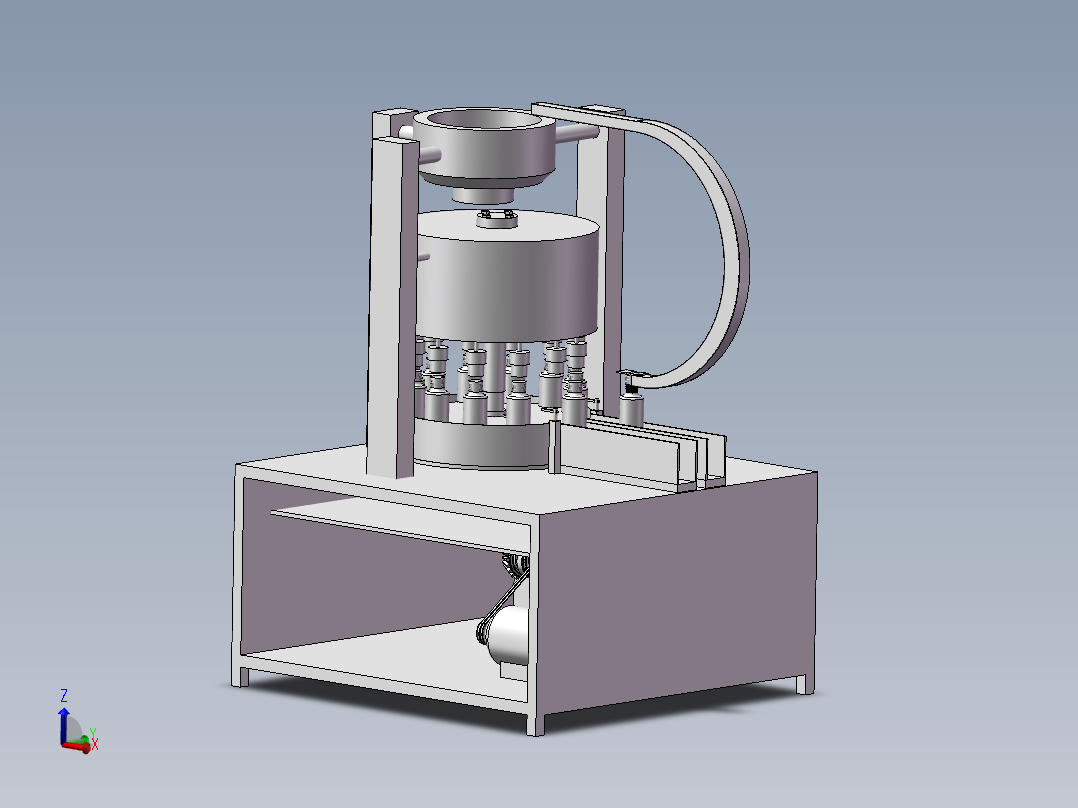 液体灌装生产线上拧瓶盖机的设计含NX、SW三维及9张CAD图