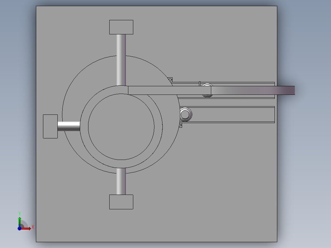 液体灌装生产线上拧瓶盖机的设计含NX、SW三维及9张CAD图前视图