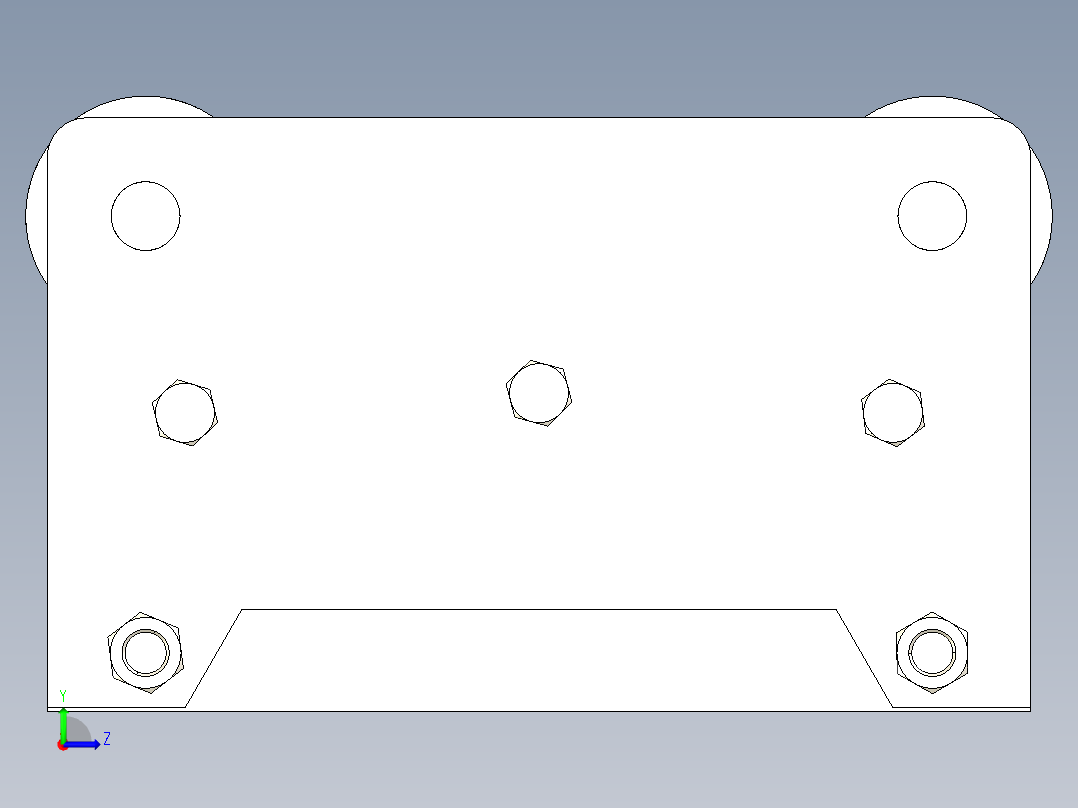 绞车底座--stp左视图