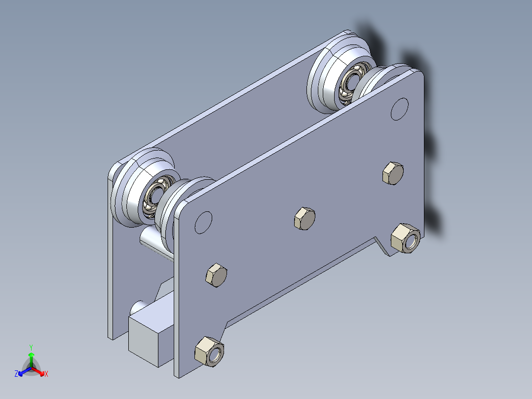 绞车底座--stp正等轴测图