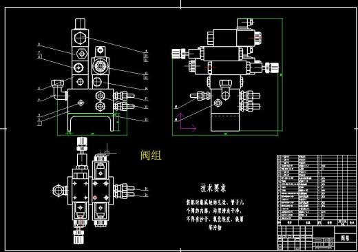 液压泵站及液压阀组CAD图缩略图