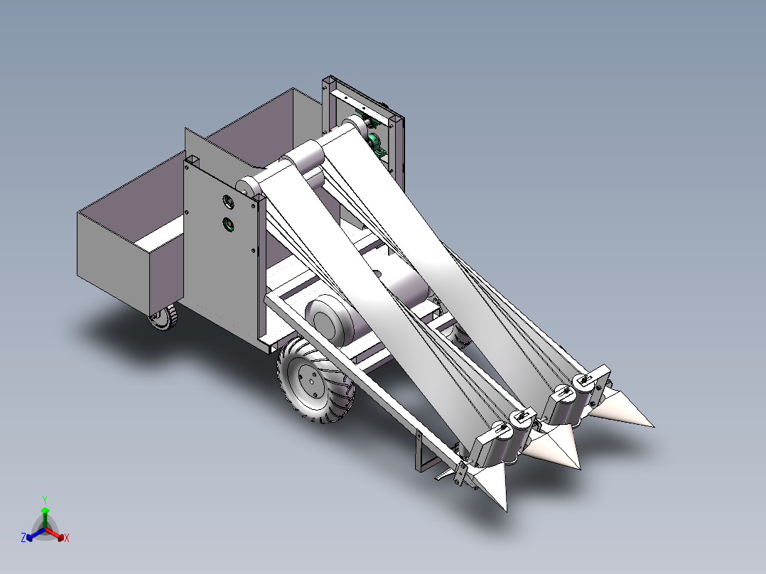 韭菜收割机 (3)正等轴测图