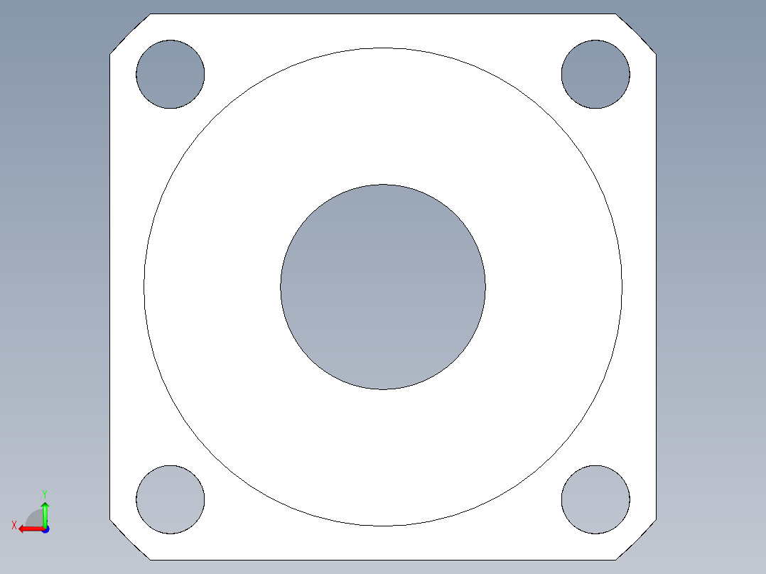 軸承座(雙軸承型)BSWN-3D多系列多零件图纸模型后视图