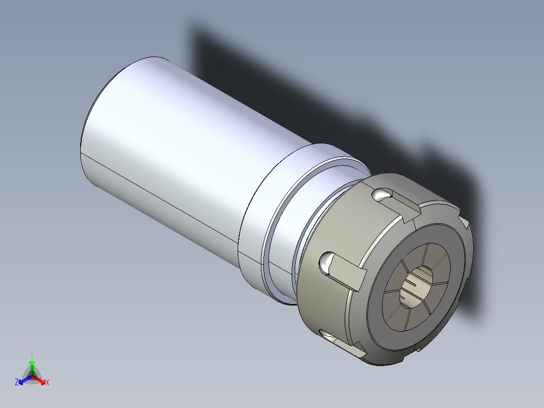 ER-32 筒夹DIY车床装置正等轴测图