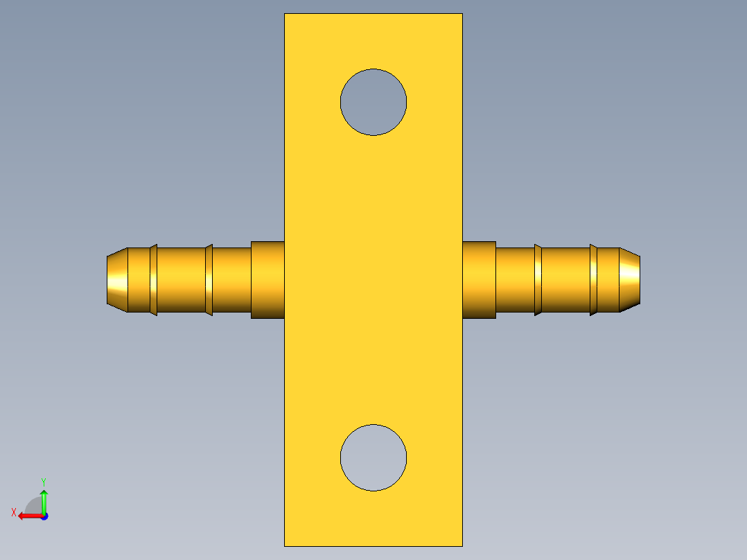 工业通用螺蚊管倒齿式工业硬管接头Adapter Tee 220-4-2后视图