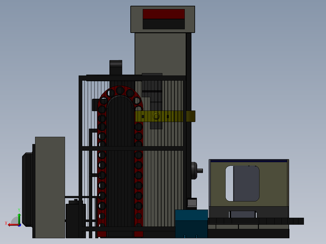 卧式镗床后视图