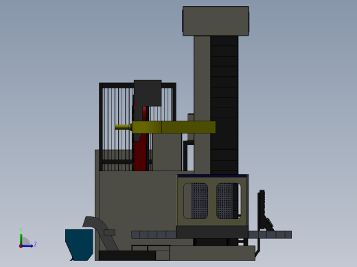 卧式镗床左视缩略图