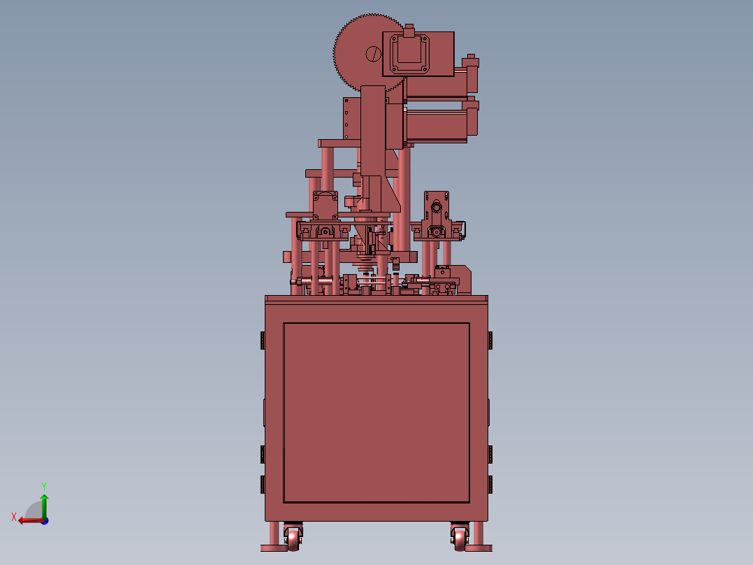 伺服电机封口机后视图
