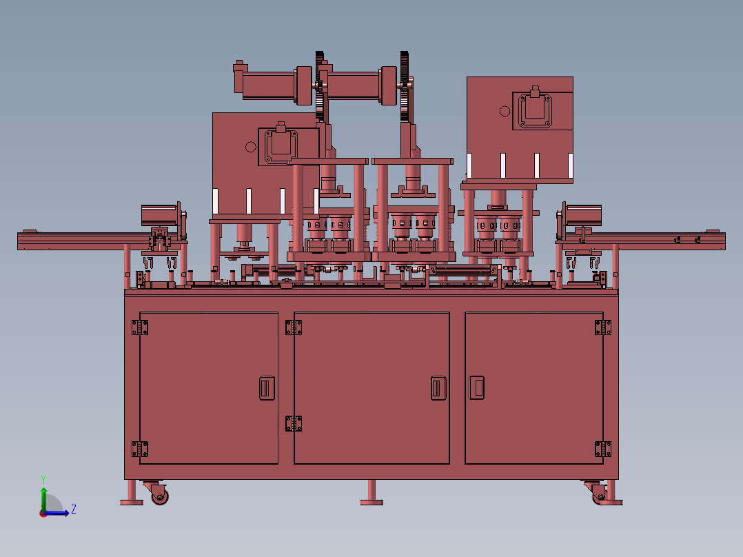 伺服电机封口机左视图